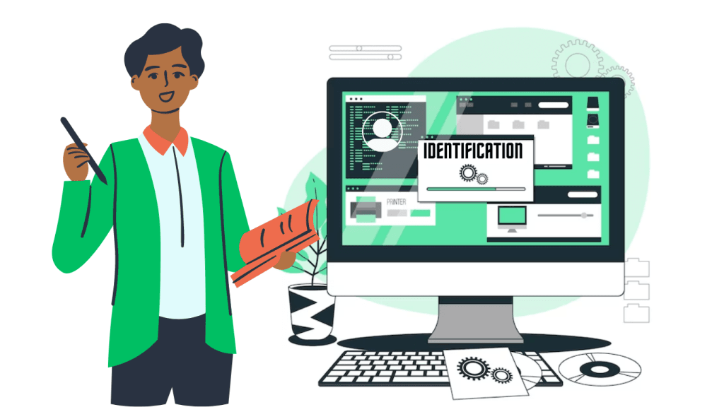 visitor identification by the database and testing